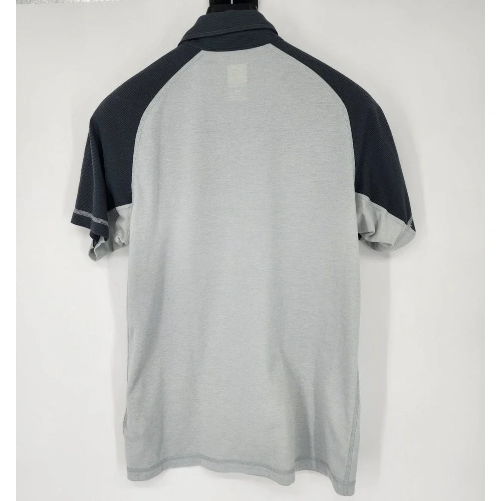 The North Face Polo Shirt‎ Men's Medium Gray 2 Tone Flash Dry Short Sleeve